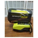 RYOBI 40V 6AH Battery and 40V Charger Combo