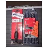 Milwaukee Retractor Starter Bit + 5pc Hammer Bits