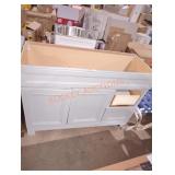 47.5" W x 17.5" D x 34" H gray cabinet base