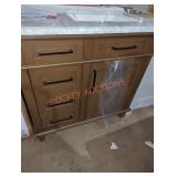 36" W x 22" D x 37.5" H bathroom vanity only