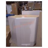 33.5" W x 21" D x 30" H White Corner Wall Cabinet