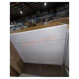 35.5" W x 24.5" D x 34.5" H White Wall Cabinet