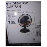 Hampton Bay 6 in desktop clip fan black