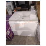 24" x 19" x 21" White Floating Vanity w/ White Top