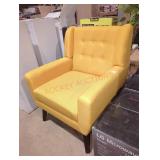 28" Width Yellow Tufted Chair