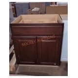 30"Wï¿½24"Dï¿½34.5"H Base Cabinet, Dark Brown