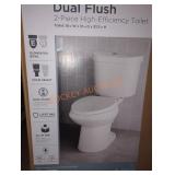 Glacier Bay 2-Piece Dual Flush Elongated Toilet