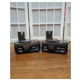 RYOBI 18V 4AH Lithium Batterys ONLY (Set of 2)