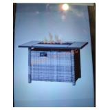 Ovios 42 inch steel gas fire pit