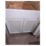 White 29" W x 25.5" D x 35" H kitchen cabinet base