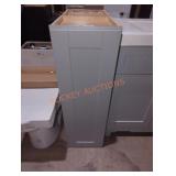 12" W x 13" D x 36" H gray kitchen wall cabinet