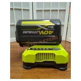 RYOBI 40V 6AH Lithium Battery and 40V Charger