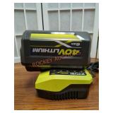 RYOBI 40V 6AH Lithium Battery and 40V Charger