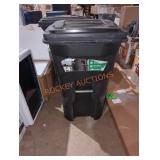 64 gal toter garbage can black