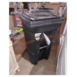 64 gal toter garbage can black