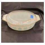 Vintage Pyrexx snowflake casserole dish