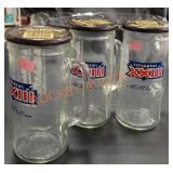 1989 super bowl Fisher peanuts glass jars