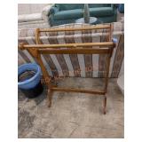 Wooden blanket rack