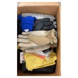 Box full of miscellaneous gloves