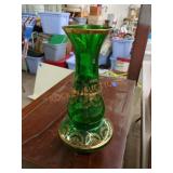 Aprox 14in tall Bohemian style glass vase