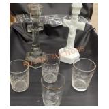 Religious candle holders and glasses