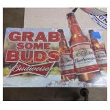 24-in by 15 in Budweiser metal bar sign