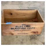 Wooden electric blasting caps box