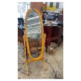 59ï¿½ high, oval standing floor mirror