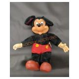 Vintage mickey mouse toy with damage to foot