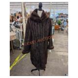 Genuine mink fur ladies jacket