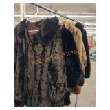 Vintage faux fur ladies jackets, sz approx