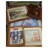 Framed art lot