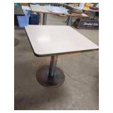 Approximately 30 inch square pedestal table