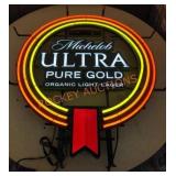 Michelob ultra pure gold organic light lager neon