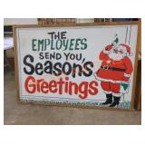 Approx 6ft x 4ft vintage Christmas advertising