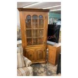 Wooden corner hutch