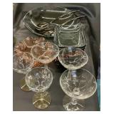 Glass dishes (salad bowl,glasses,bowls)