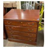 Wooden decorative two drawer filing cabinet