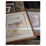 Framed and signed duck prints