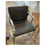 Chrome and leather vintage chair