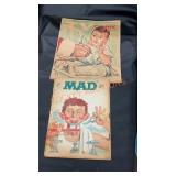 Vintage mad magazine and TV magazine from 1961