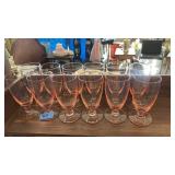 Pink drinking glasses