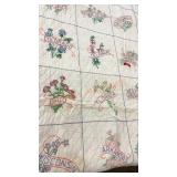 Vinage Hand made embroidered quilt