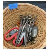 Basket full of vintage shears