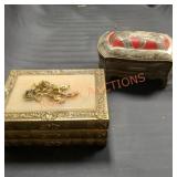 Vintage metal vanity boxes