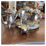 Vintage silverplate tea serving