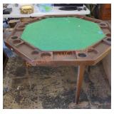 44in vintage octagonal poker table