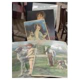 Miscellaneous vintage art pieces