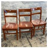 Set of three childrenï¿½s chairs