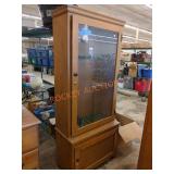 72-in x 30 in. x 12 in wooden gun cabinet with key